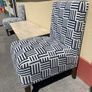 Pair of Vintage Chairs and Marble Top Coffee Table. Image 2