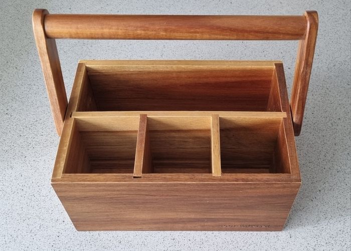 Wooden cutlery storage caddy Dunnes