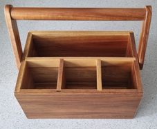 Wooden cutlery storage caddy Dunnes