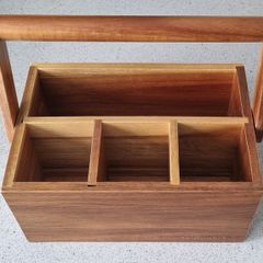 Wooden cutlery storage caddy Dunnes