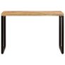Dining Table 115x55x76 cm Solid Mango Wood and Steel Image 5