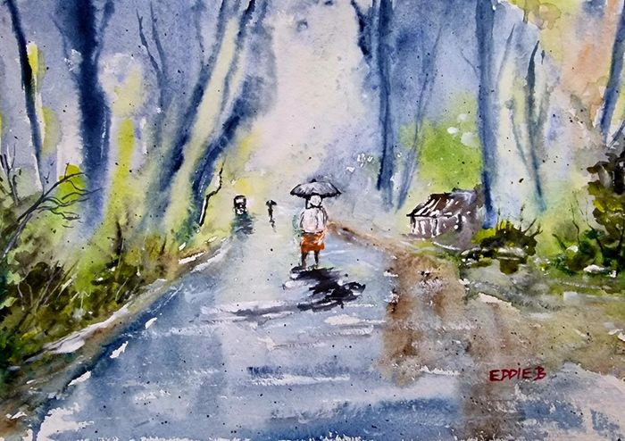 India watercolour