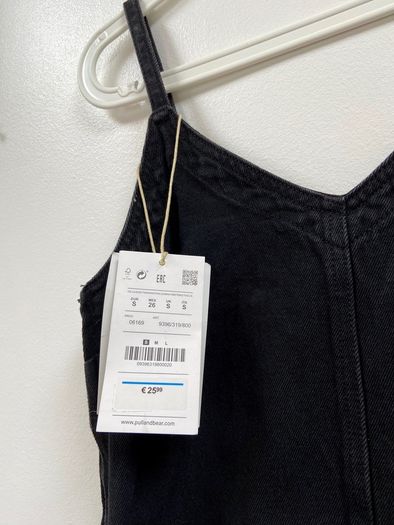 Black denim dress