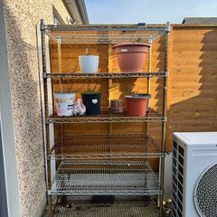 5 tier chrome shelving unit