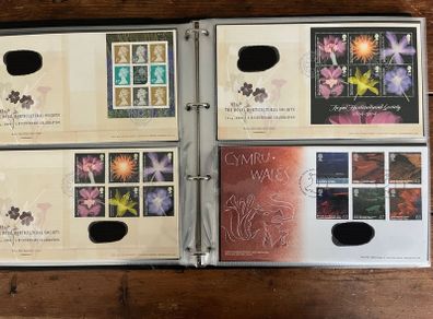 Collection of  87 UK First Day Cover stamps 2003 to 2006 in album