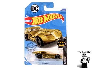 Hot Wheels Gold Batmobile Diecast Car Long Card  Brand New Sealed