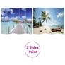 Folding Room Divider 200x170 cm Beach Image 6