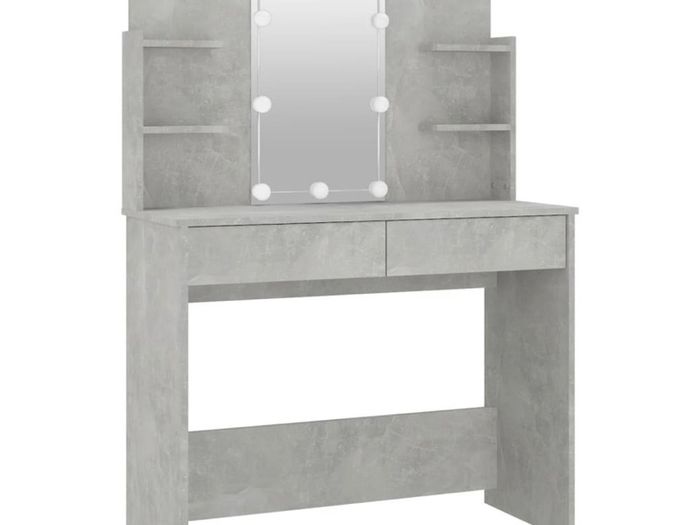 Dressing Table With Led Concrete Grey 96x40x142 Cm Multiple Colours Available (free Postage)