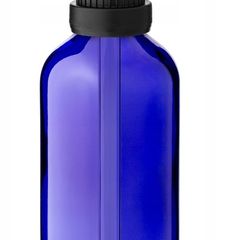 100 ml Blue Glass Bottle with Glass Pipette Drop