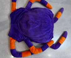 Purple and orange spider fancy dress costume
