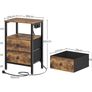 Set of 2 Side Table with Charging Station Image 9