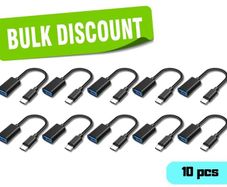 10x Usb-c Male To Usb 3.0 Female Cable 5gbps Black Bulk / Wholesale