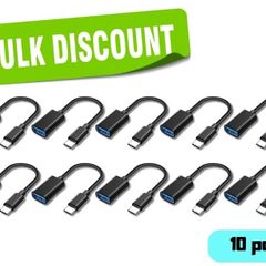 10x Usb-c Male To Usb 3.0 Female Cable 5gbps Black Bulk / Wholesale