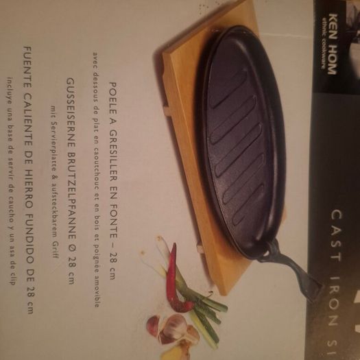 Cast iron sizzle plates