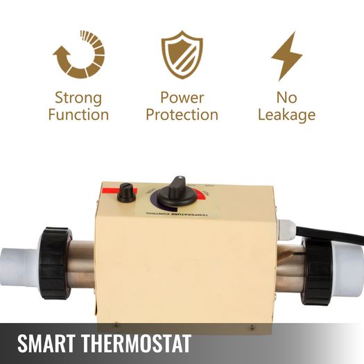 3KW Electric Water Heater Thermostat 220V Swimming Pool Heater Bathtub SPA Bath For Massage Hot Tub & Jacuzzi Heating