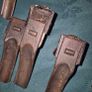 Rare Antique carpet clips x30 in metal copper tone Image 3