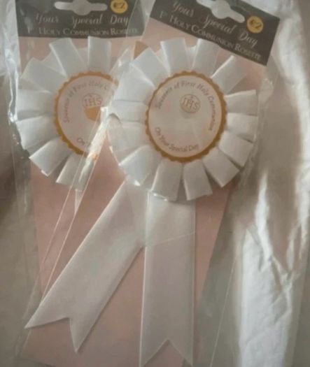 2x first holy communion badges