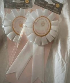 2x first holy communion badges