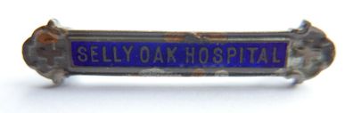 Vintage Selly Oak Hospital,Sterling Silver Badge