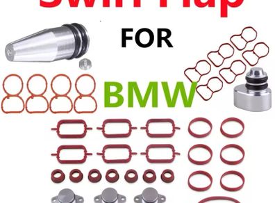 Swirl Flaps Blanks Plate & Intake Inlet Manifold Gasket Seal For for BMW N47 N57 M57 E39 E60 E46 E53 E83 E65 E61 E65 535D 320D