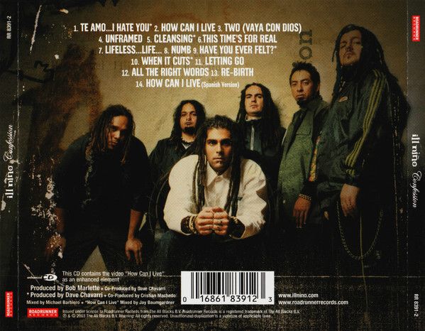 Ill Nino "Confession" CD Album Enhanced