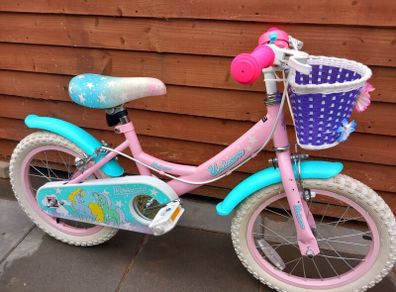 Kids unicorn bike size 16 inch wheels