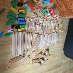 wooden train set