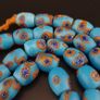 Vintage Blue Millefiori Glass Beads Strand Necklace 22 inches Long Image 10