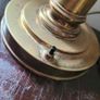 Art deco set of three brass column table lamps Image 2