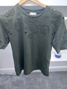 beautiful top, khaky, warehouse size 12 brand new