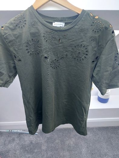 beautiful top, khaky, warehouse size 12 brand new
