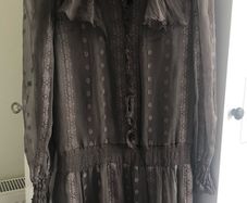 Designer dress flapper cut style in silk crepe