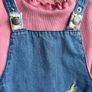 Pinafore dress outfit (pinafore, top, tights), size 18-24 months Image 2