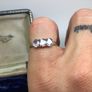 9ct Gold 1 Carat Tanzanite Trilogy Ring. Size N Image 4