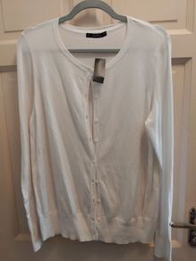 white button cardigan 16 to 18 tags