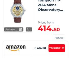men watch Thomas tompion automatic