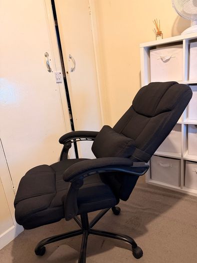 Office Chair with Lumbar Cushion and leg rest