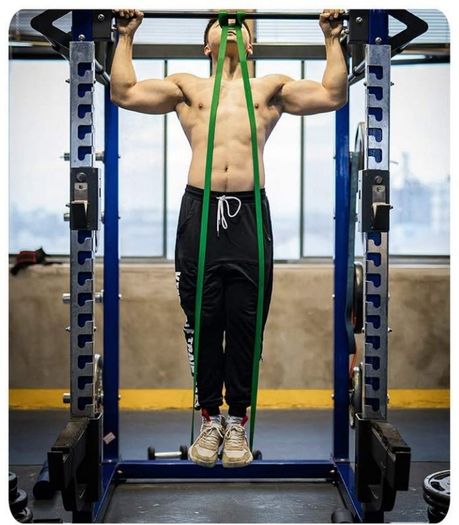 Green Pull Up Assist Band Resistance Exercise Loop for Home Gym Fitness Yoga Pilates