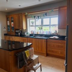 Solid kitchen with marble worktop ,