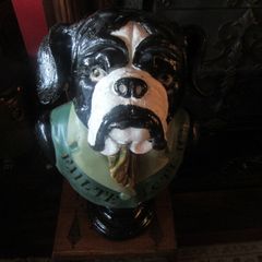 bulldog statue