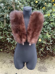 Art Deco Double Pelt Mink Cape