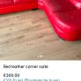 red leather corner suite Image 3