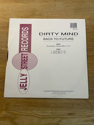 Dirty Mind - Back To Future- 12" Single - 1993 - Jelly Street Records