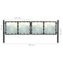 Black Double Door Fence Gate 300 x 125 cm Image 5