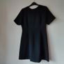 Black Short Sleeve Tailored Shift Dress, NEXT, Size 10 Image 4
