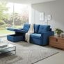 Blue Corner Sofa Bed Storage,215cm Image 2