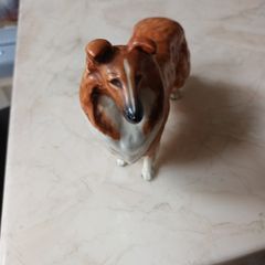 Vintage Beswick Rough  Collie  Dog   Porcelain Figurine Lochinvar Of Lady Park. Made in England.