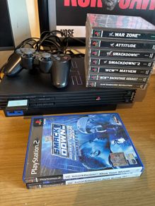 playstation 2 + 9 wrestling games
