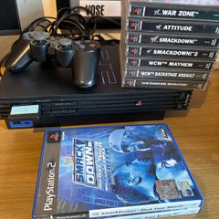 playstation 2 + 9 wrestling games