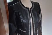 Glamerous Joseph Ribkoff Faux Leather Embellished Jacket 10